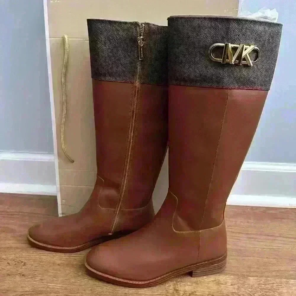 Michael Kors Monogram Knee Boots.